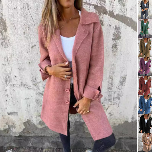 Cardigan With Pockets Outwear Coat Womens Clothing