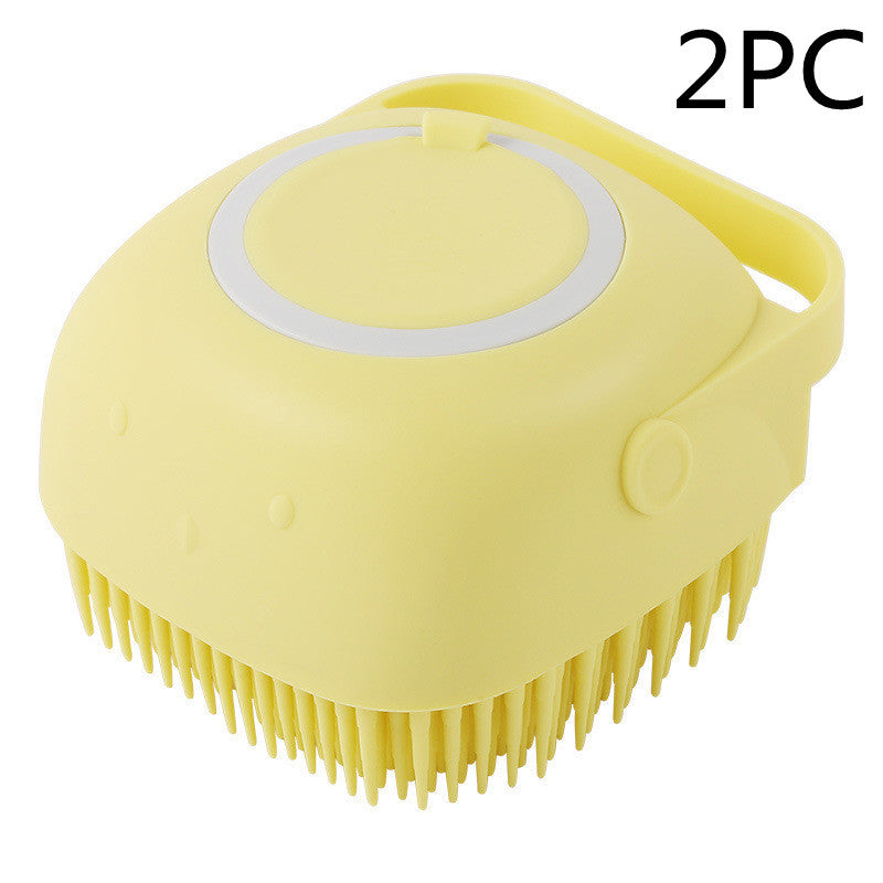 Silicone Dog Bath Massage Gloves Brush Pet Cat Bathroom Cleaning Tool Comb Brush For Dog Can Pour Shampoo Dog Grooming Supplies - Swefashionstore