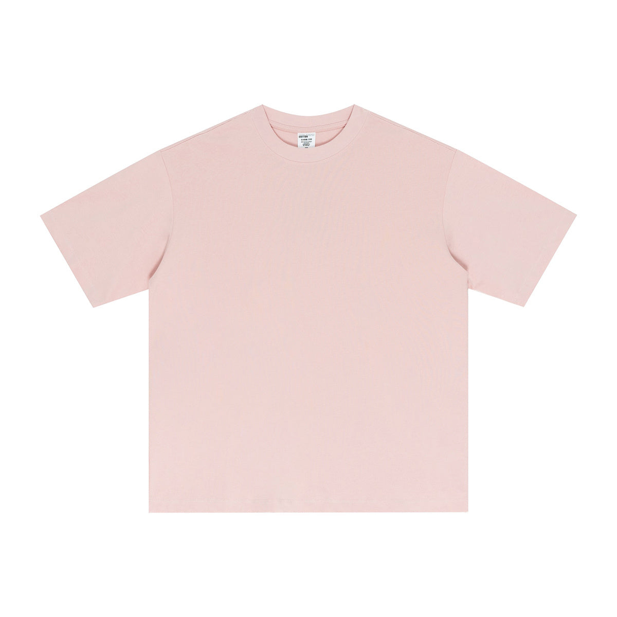 Street Long-staple Cotton Solid Color Short Sleeve