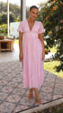 V-neck Short-sleeved Dress for Summer Fashion - Swefashionstore