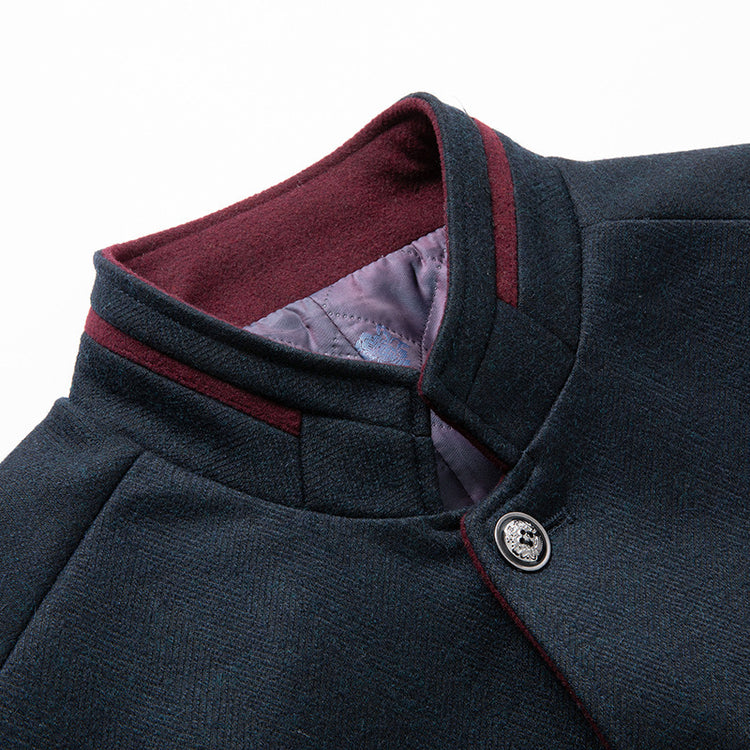 Business Stand Collar Woolen Coat - Swefashionstore