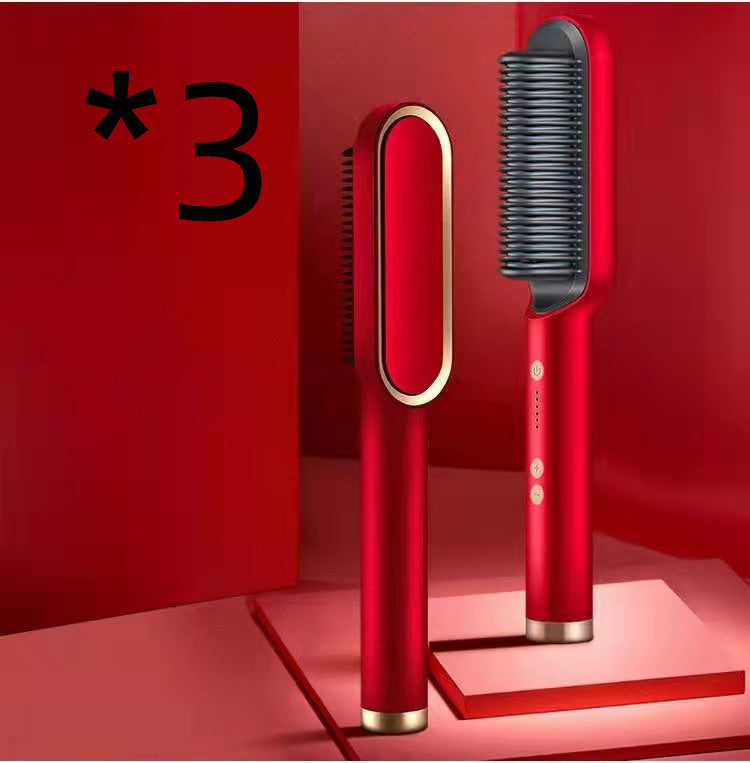 Hot Electric Hair Straightener And CurlingBrush