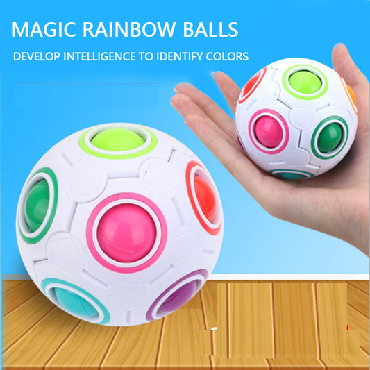 NEW High Elasticity And Fall Resistance PUZZLE Rainbow MAGIC CUBE TOYS