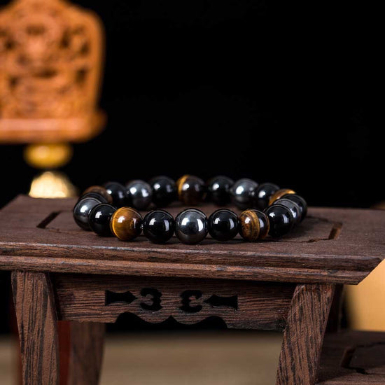 TIGER Eye Stone Bracelet Natural SMOOTH Bracelet - Swefashionstore