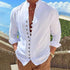 Retro Button Design Long-sleeved Shirt - Swefashionstore