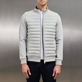 Lightweight Stand Collar Coat For Men Fashion Stitching Knitted Jacket Winter Outwear - Swefashionstore