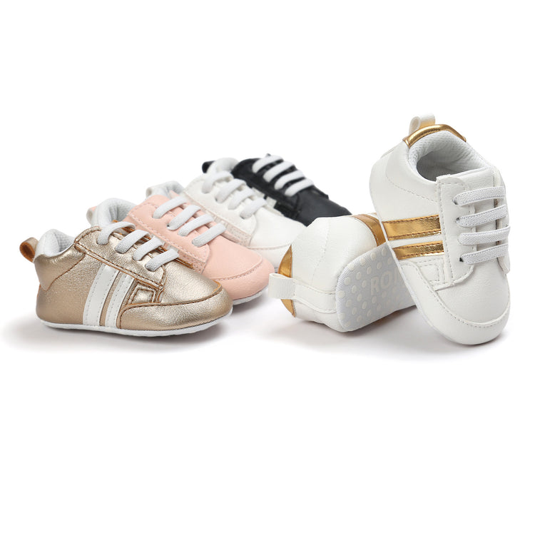 Baby Boy Girl Moccasins Shoes Infant PU Leather Non-slip Soft Newborn Sneakers - Swefashionstore