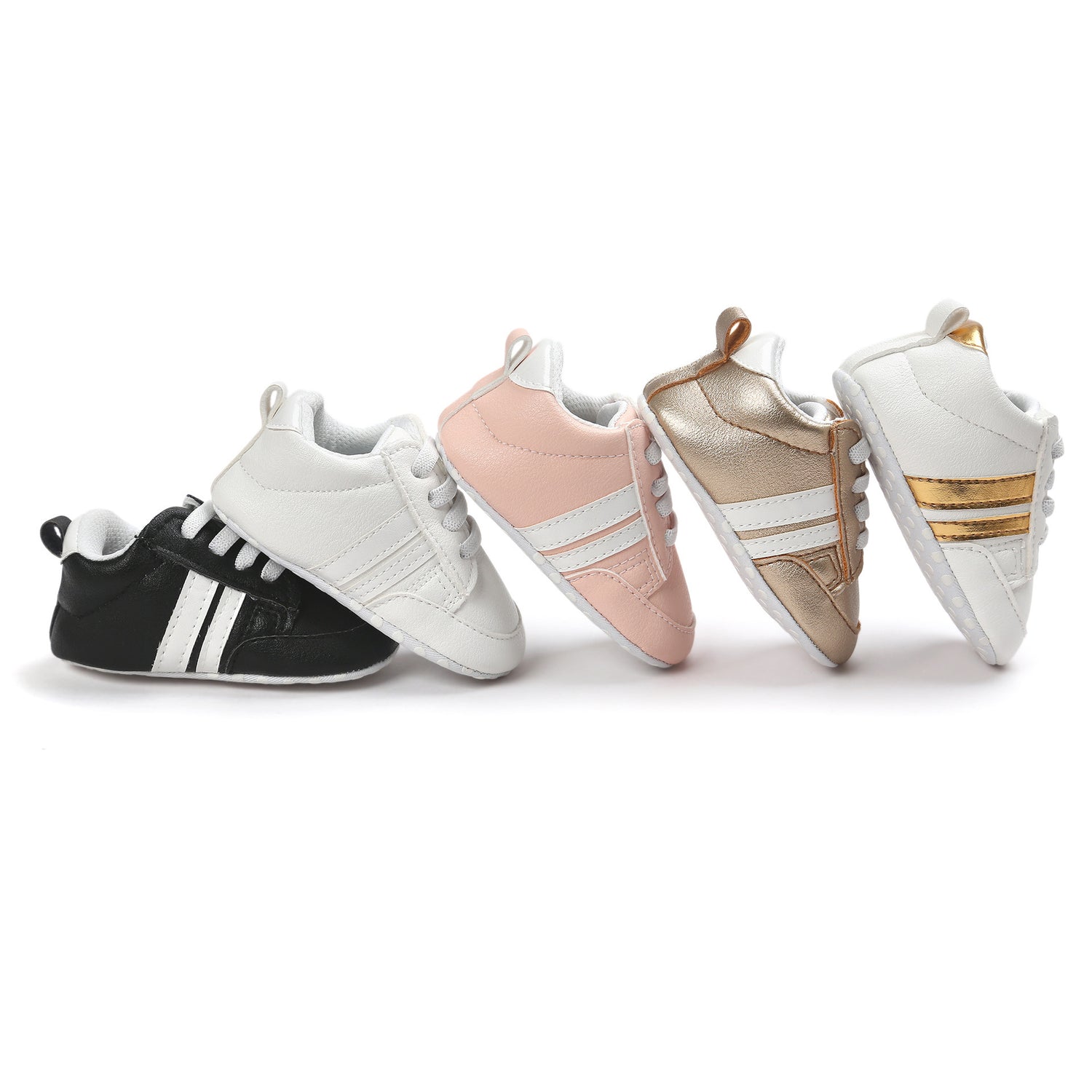Baby Boy Girl Moccasins Shoes Infant PU Leather Non-slip Soft Newborn Sneakers - Swefashionstore