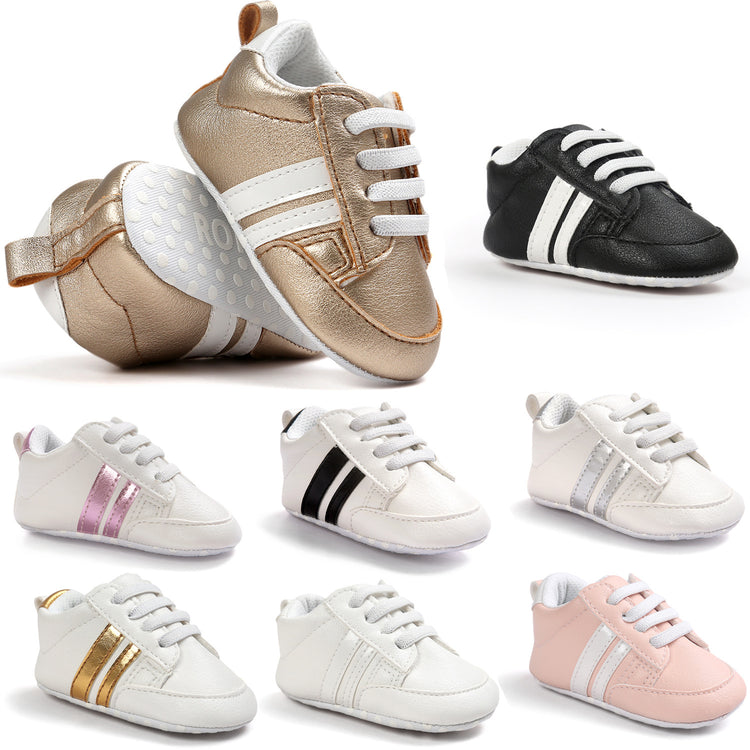 Baby Boy Girl Moccasins Shoes Infant PU Leather Non-slip Soft Newborn Sneakers - Swefashionstore