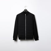Lightweight Stand Collar Coat For Men Fashion Stitching Knitted Jacket Winter Outwear - Swefashionstore
