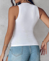 Round Neck Vest With Bra Summer Solid Color Bottom Sleeveless Top Womens Clothing - Swefashionstore