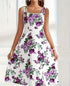 SLIM-FIT Suspender Dress Fashionable Flower Print - Swefashionstore