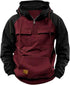 Fall Winter Retro Cargo Hoodies Men&