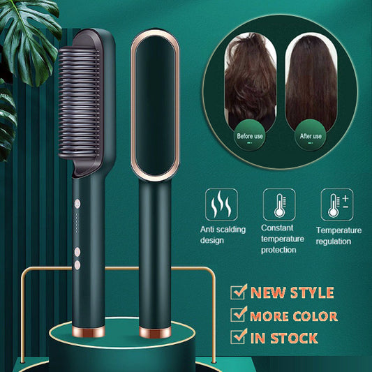 Hot Electric Hair Straightener And CurlingBrush