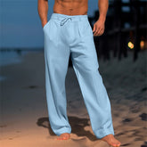 Casual Wide-Leg Straight Pants With Pockets For Men - Swefashionstore