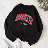 Personality Trend Printed Crew Neck Sweatshirt Women - Swefashionstore