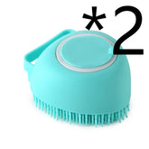 Silicone Dog Bath Massage Gloves Brush Pet Cat Bathroom Cleaning Tool Comb Brush For Dog Can Pour Shampoo Dog Grooming Supplies - Swefashionstore