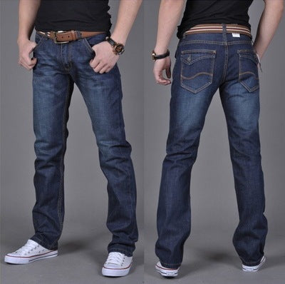 FASHION For Men Denim LONG Straight-Leg Pants