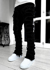 Long Tight Fit Stacked Jeans For Mens Clothing - Swefashionstore