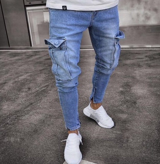 CARGO Loch Denim STYLISH Jeans Herren 