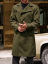 Woolen Male Double-breasted Thickened Woolen Trench Coat