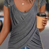 Spring And Summer Casual Short Sleeved Top - Swefashionstore