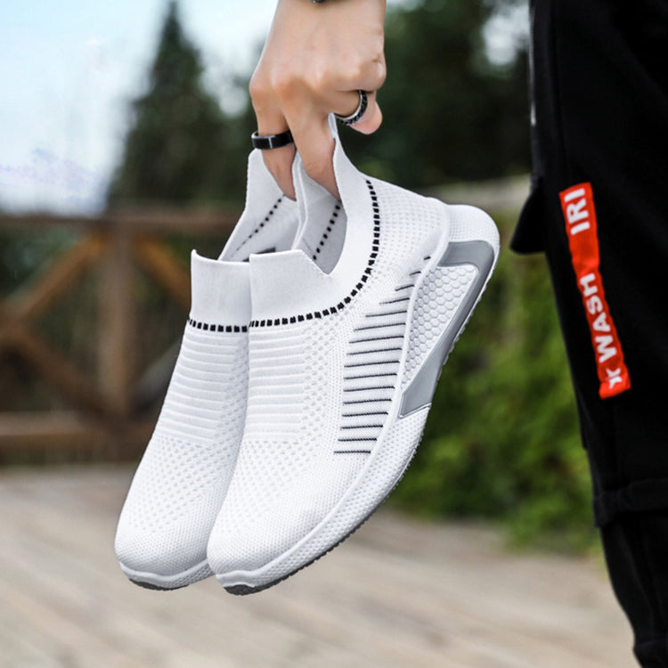 Fashion Mesh Striped Design Outdoor Sneakers - Swefashionstore