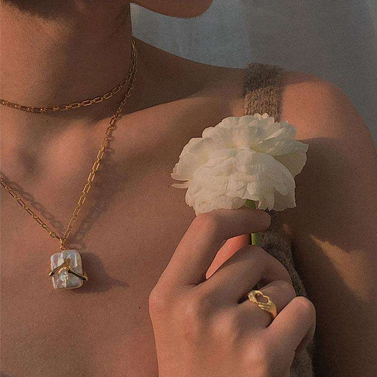 Unique Baroque Pearl Necklace for Couples - Lasting Love Pendant - Swefashionstore