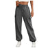Casual Side Pocket Elastic Waist Solid Color Straight-leg Pants - Swefashionstore