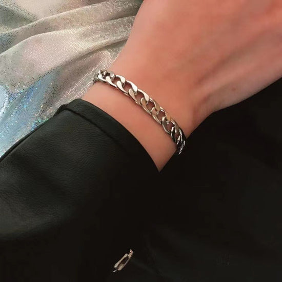 Titanium Steel Cuban Bracelet Trendy Men&