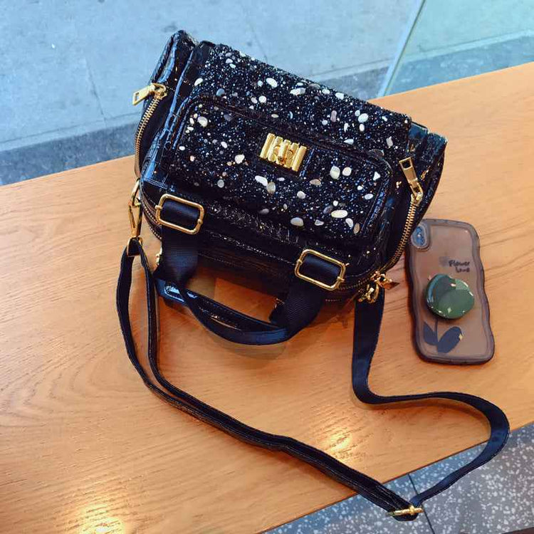 Large Capacity Versatile Portable Shoulder Bag Diamond Casual Women Bag