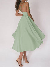 New Design V-neck Suspender Summer Fashion A-Line Long Dresses - Swefashionstore