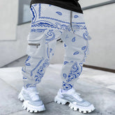 BESTSELLER Print Trousers LOOSE Casual WIDE-LEG Harem Pants - Swefashionstore