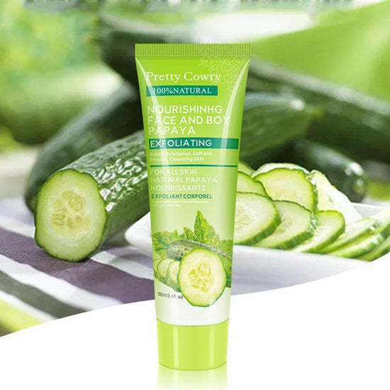 Cucumber Coconut Papaya Facial Exfoliating Gel Cream 100ml Body Cleansing - Swefashionstore