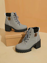 Chunky Heel Plus Size Martin Boots - Thick Bottom Fashion All-Match Plus Size Chunky Heel Boots