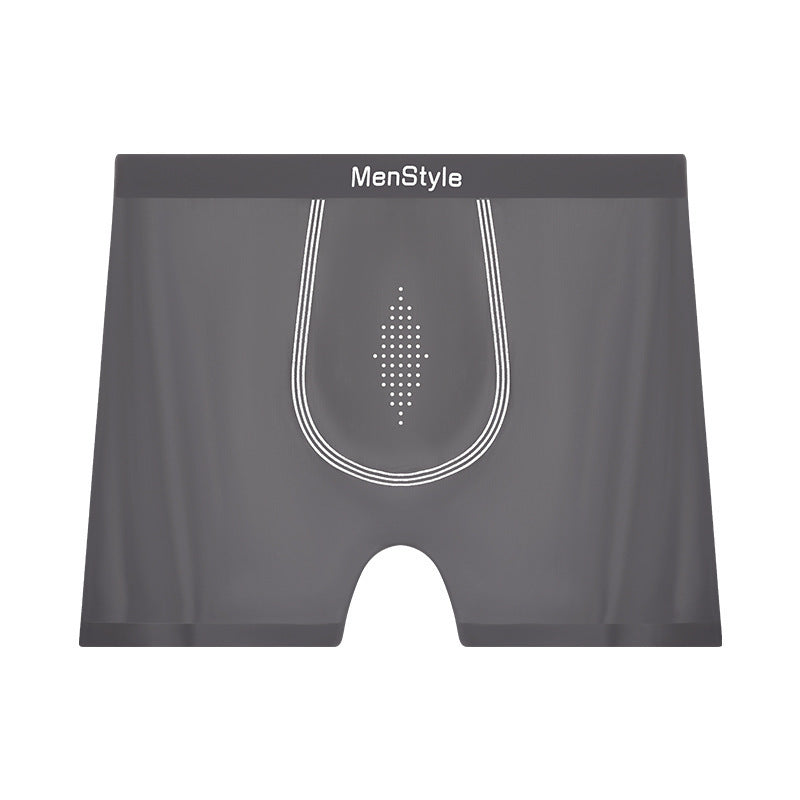 Satin Ice Silk Breathable Single-layer Bottom Crotch Seamless Boxers - Swefashionstore