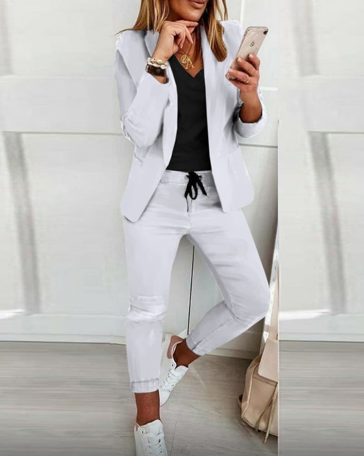 Ladies Fashion OL Suit Trousers Suit - Swefashionstore