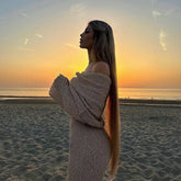 New One-shoulder Knitted Long-sleeved Dress - Swefashionstore
