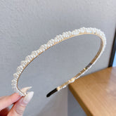 Sen Simple Pearl Thin Headband Hair Accessories Headband - Swefashionstore