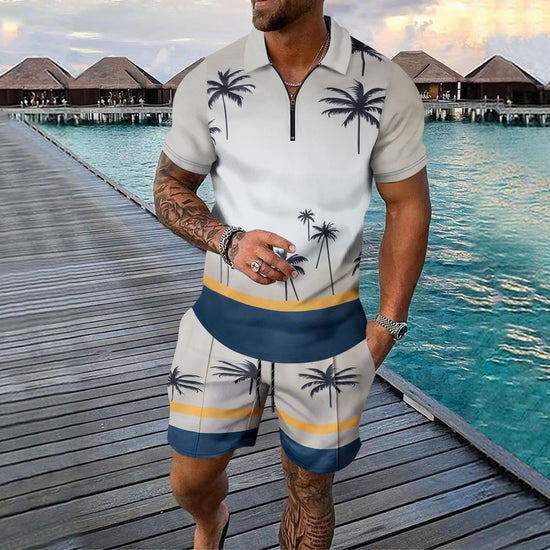 Short-sleeved Shorts Two-piece Sports And Leisure Men&
