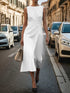 Summer Irregular Sleeveless Dress With Belt Fashion Temperament Slim Back Zipper Dresses For Women Clothing - Swefashionstore