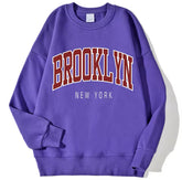 Personality Trend Printed Crew Neck Sweatshirt Women - Swefashionstore