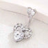 Hot Sale  Zirconium Loving Heart Zircon Navel Stud