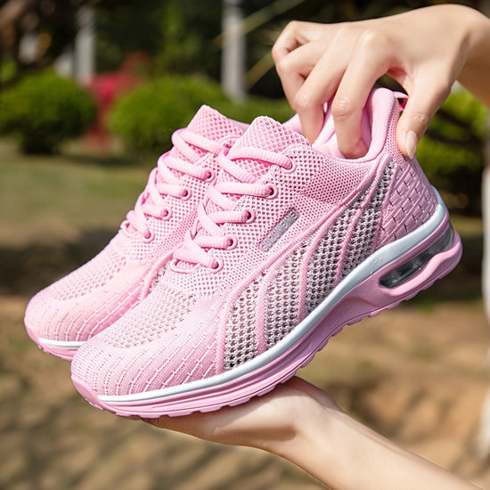 Lightweight Breathable Air Cushion knitted Running Shoes, Women&
