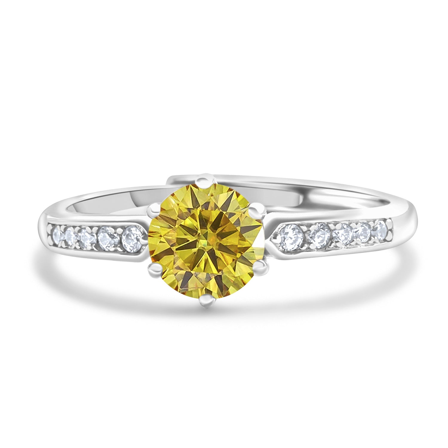 S925 Sterling Silver Moissanite Luxury Four-claw Couple Ring - Swefashionstore