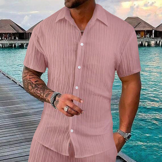 Polo Short Sleeve Button Casual Loose Short Sleeves Shirt - Swefashionstore