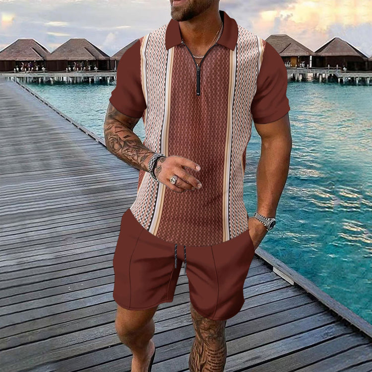 Short-sleeved Shorts Two-piece Sports And Leisure Men&
