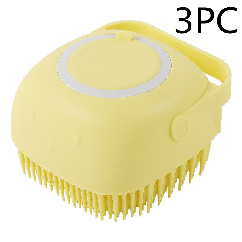 Silicone Dog Bath Massage Gloves Brush Pet Cat Bathroom Cleaning Tool Comb Brush For Dog Can Pour Shampoo Dog Grooming Supplies - Swefashionstore