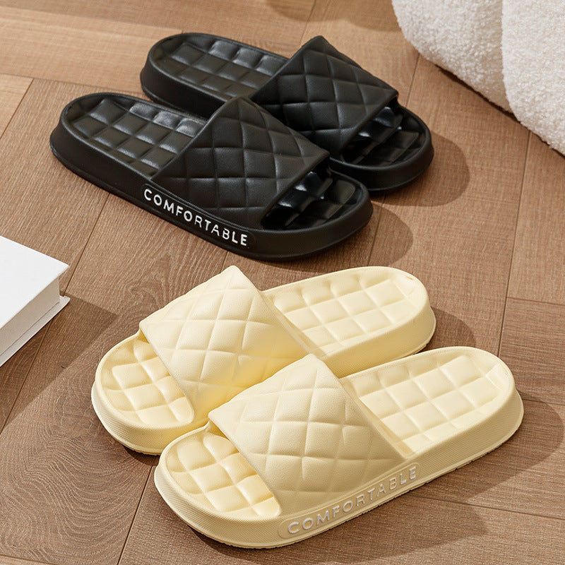 Home Slippers With Plaid Design - Swefashionstore