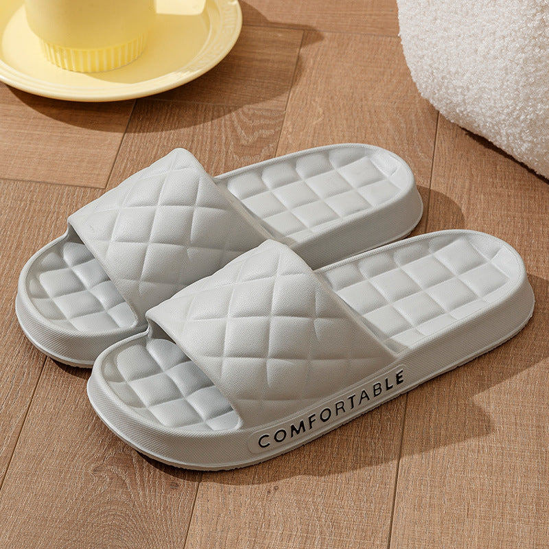 Home Slippers With Plaid Design - Swefashionstore